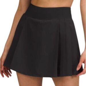 Lululemon Side-Pleat High-Rise Tennis Skirt Black size 4